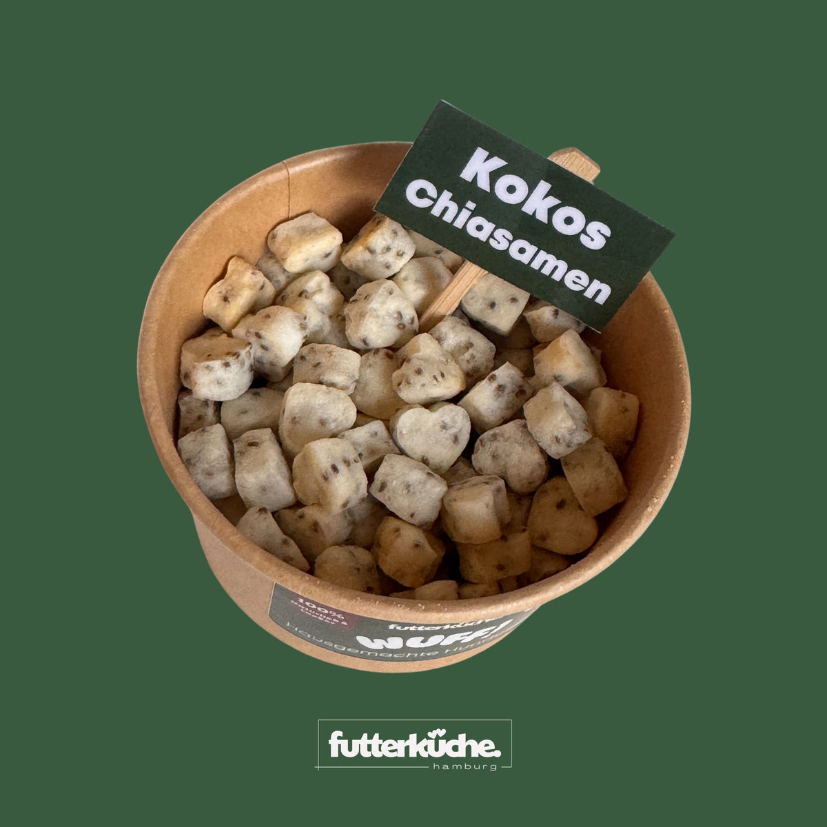 WUFF! Hundekekse Kokos Chiasamen